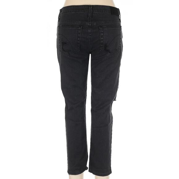 Joes Jeans The Ex-Lover Straight Crop Loose Boyfriend - Black, Distressed Sz 30 - Picture 4 of 9